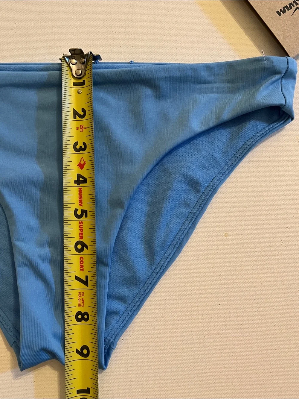 Nike Swim Bikini Bottom Womens S Essential Hipster blue liner NWT $44